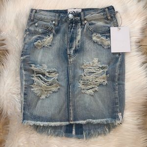 One Teaspoon Denim Skirt